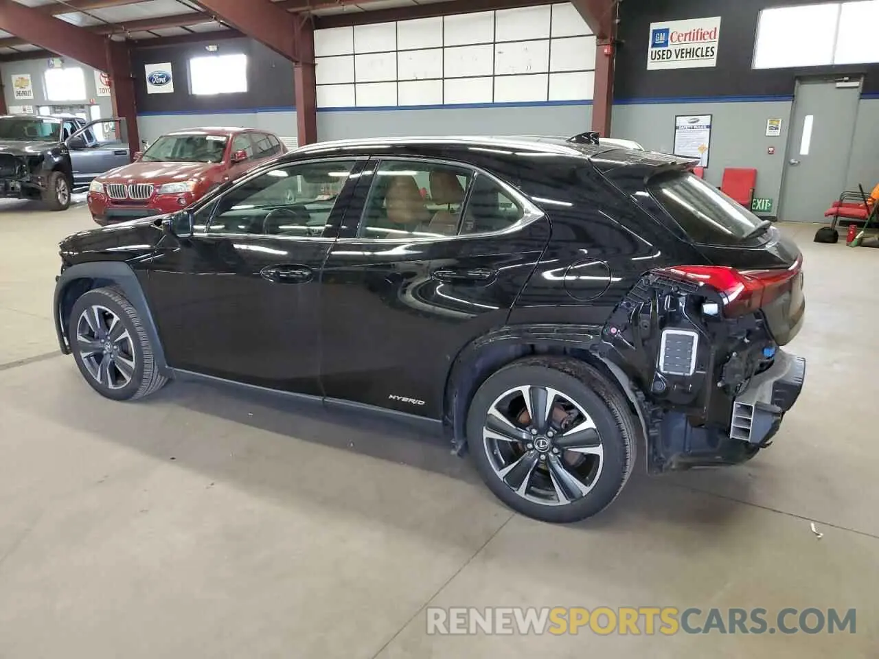 2 fotografías del automóvil dañado JTHP9JBH5L2029434 LEXUS UX 250H 2020