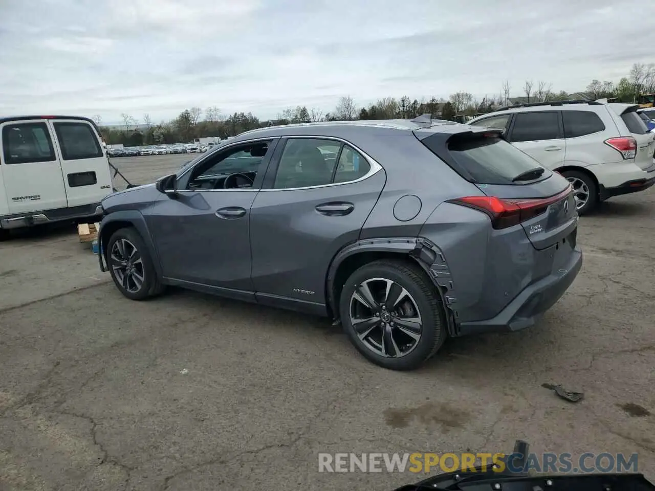2 fotografías del automóvil dañado JTHP9JBH6L2028728 LEXUS UX 250H 2020