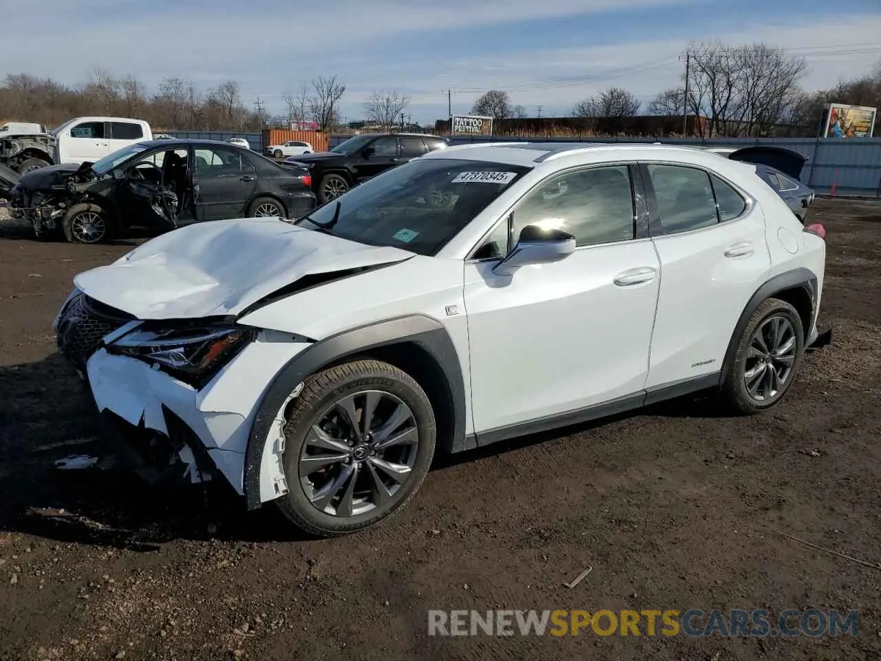 1 fotografías del automóvil dañado JTHR9JBH5L2032813 LEXUS UX 250H 2020