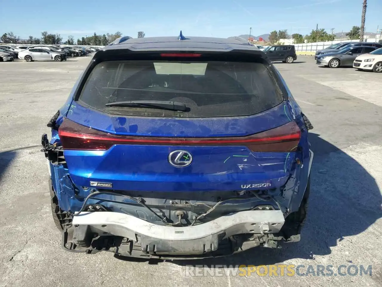 6 fotografías del automóvil dañado JTHE9JBH4M2039025 LEXUS UX 250H 2021