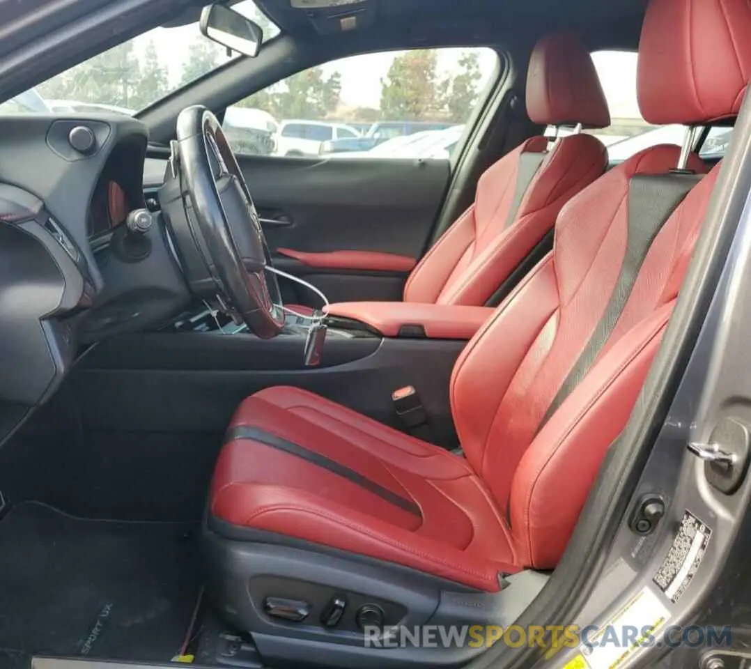 7 fotografías del automóvil dañado JTHE9JBH6M2050155 LEXUS UX 250H 2021