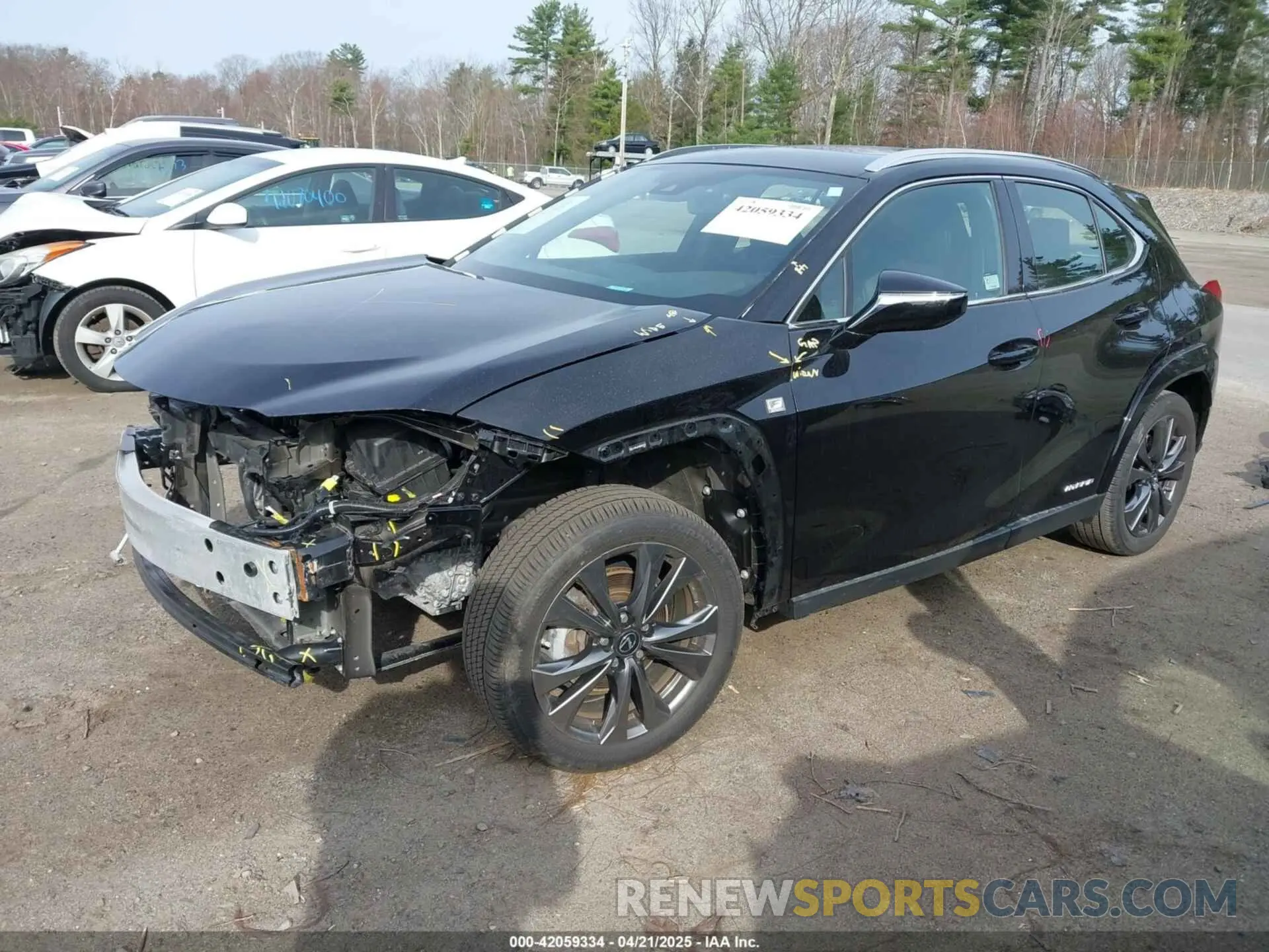2 fotografías del automóvil dañado JTHR9JBH4N2062923 LEXUS UX 250H 2022