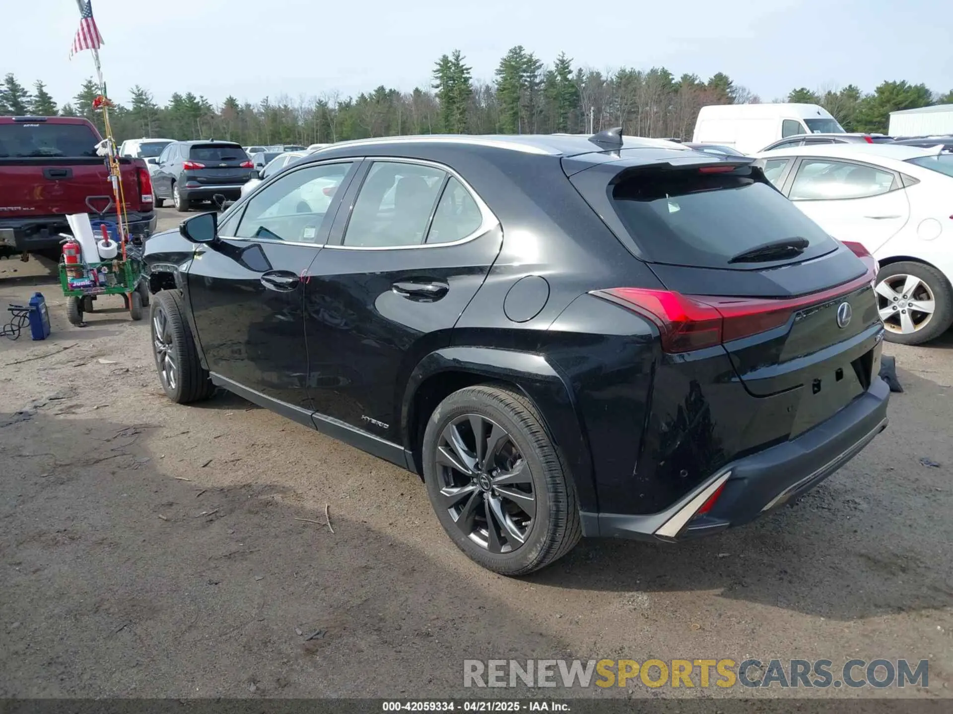 3 fotografías del automóvil dañado JTHR9JBH4N2062923 LEXUS UX 250H 2022