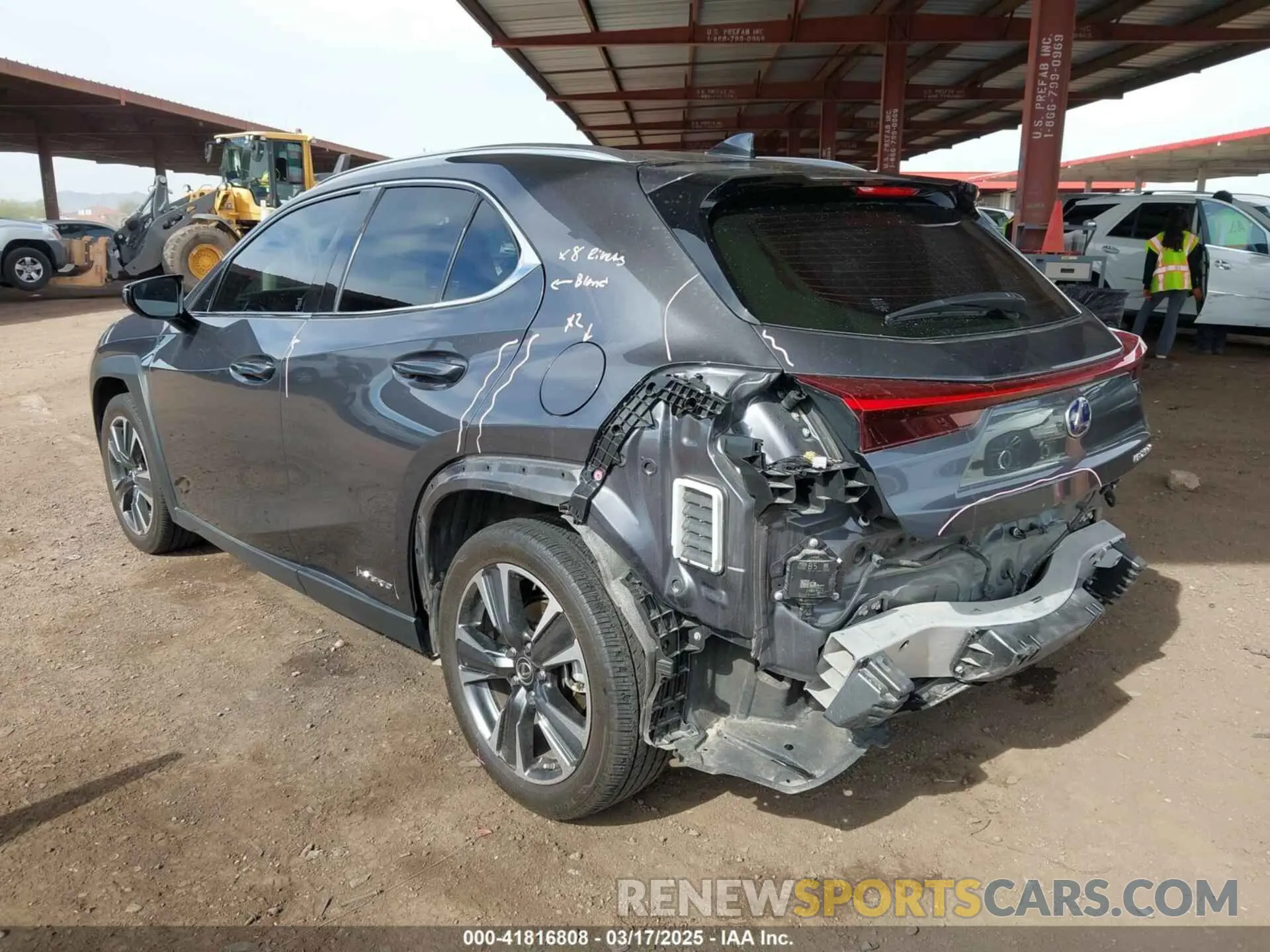 3 fotografías del automóvil dañado JTHX9JBH2N2059753 LEXUS UX 250H 2022