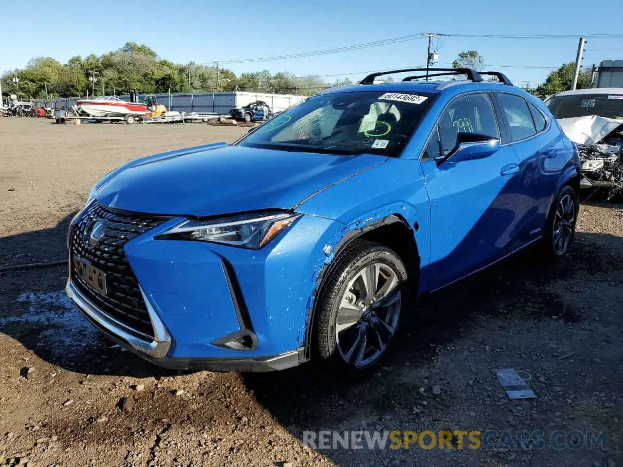 2 fotografías del automóvil dañado JTHP9JBH6N2060050 LEXUS UX 250H BA 2022