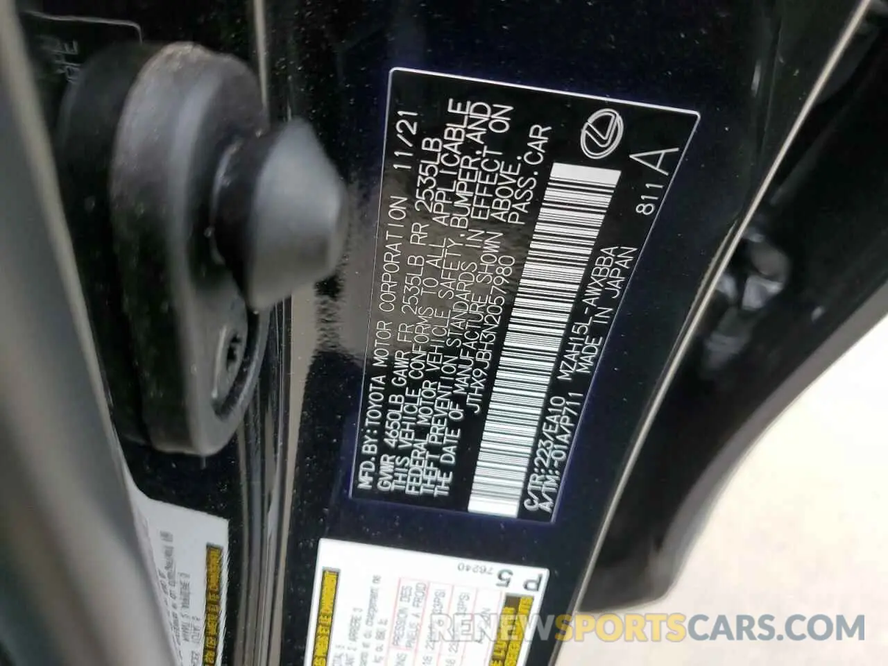 13 fotografías del automóvil dañado JTHX9JBH3N2057980 LEXUS UX 250H BA 2022