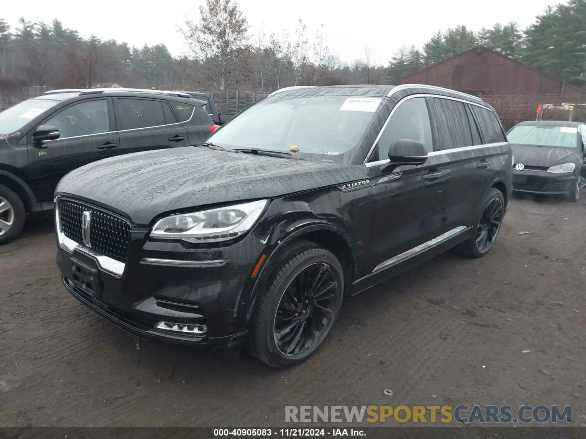 2 fotografías del automóvil dañado 5LM5J7XC9MGL06129 LINCOLN AVIATOR 2021