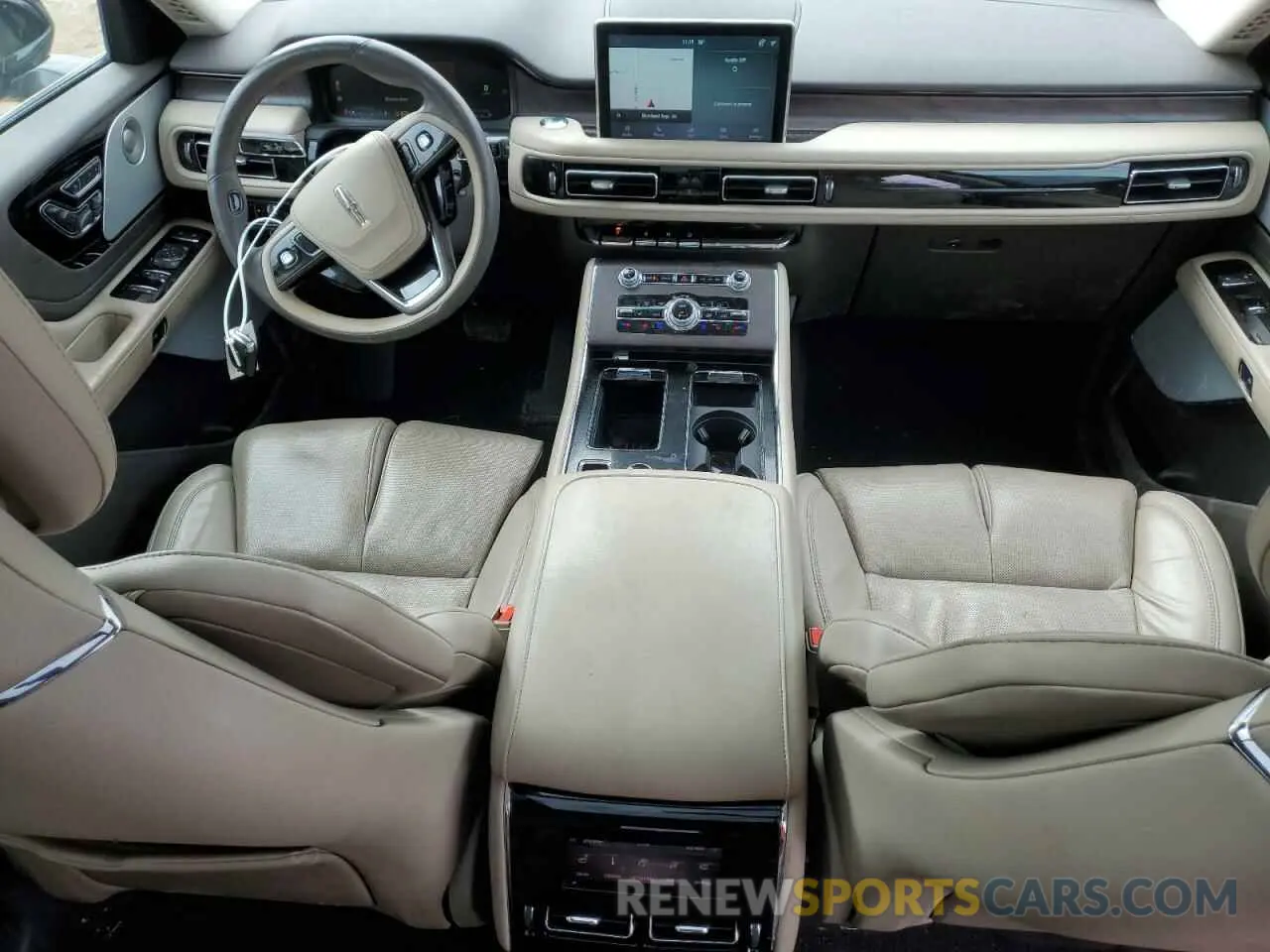 8 fotografías del automóvil dañado 5LM5J7XC1NGL21984 LINCOLN AVIATOR 2022