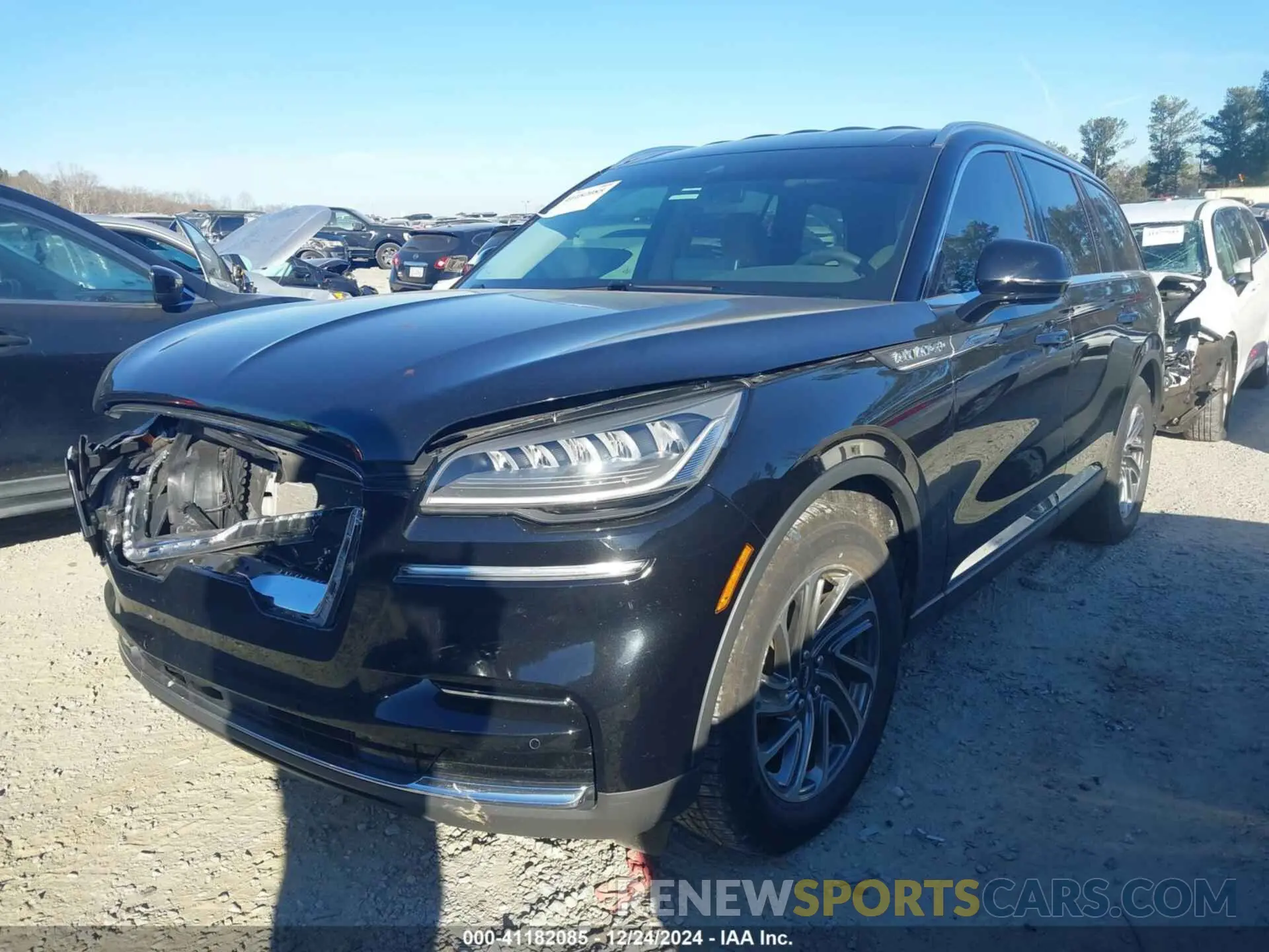 2 fotografías del automóvil dañado 5LM5J6WC0PGL14278 LINCOLN AVIATOR 2023