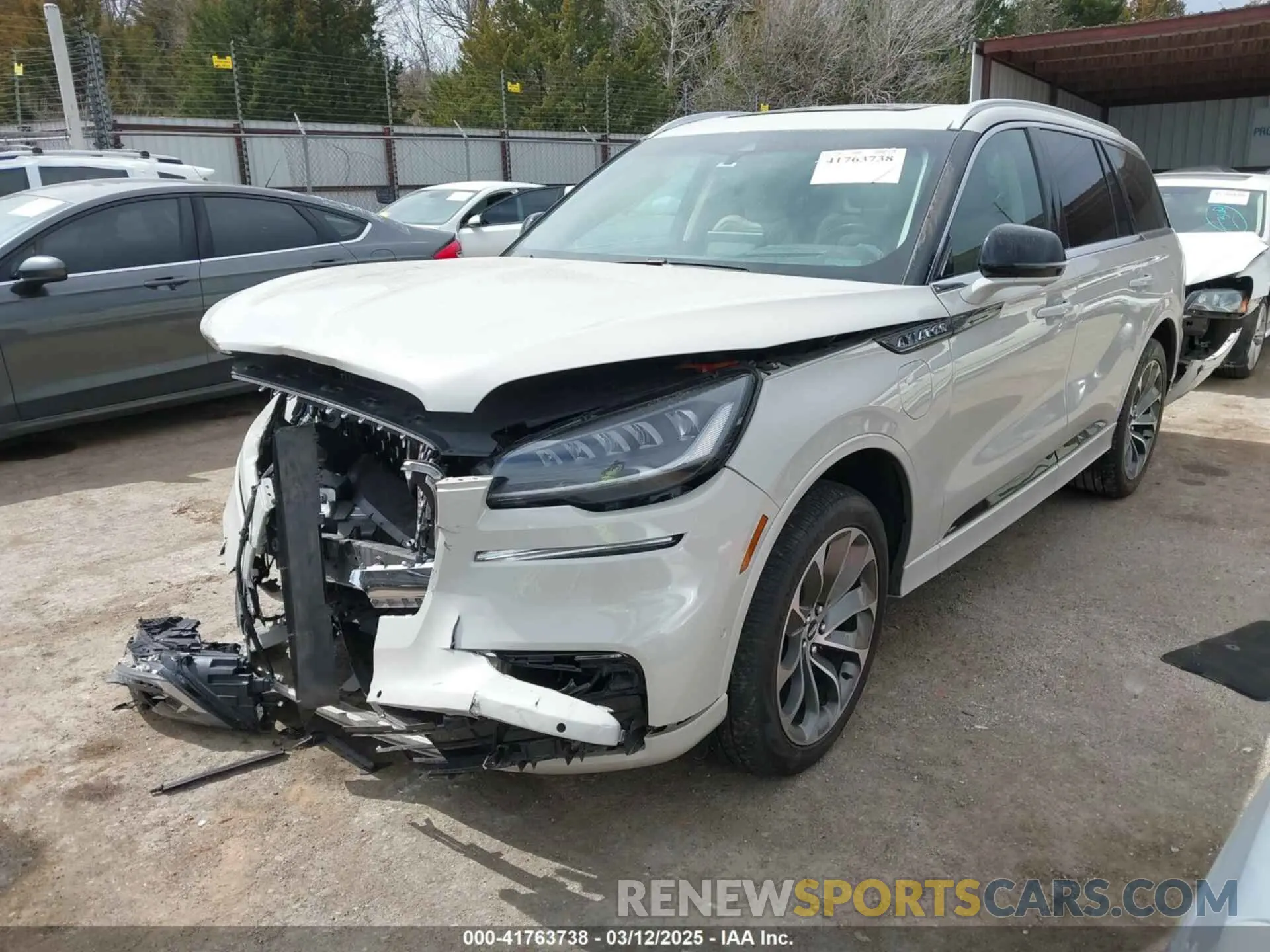 2 fotografías del automóvil dañado 5LMYJ8XY0PNL01898 LINCOLN AVIATOR 2023