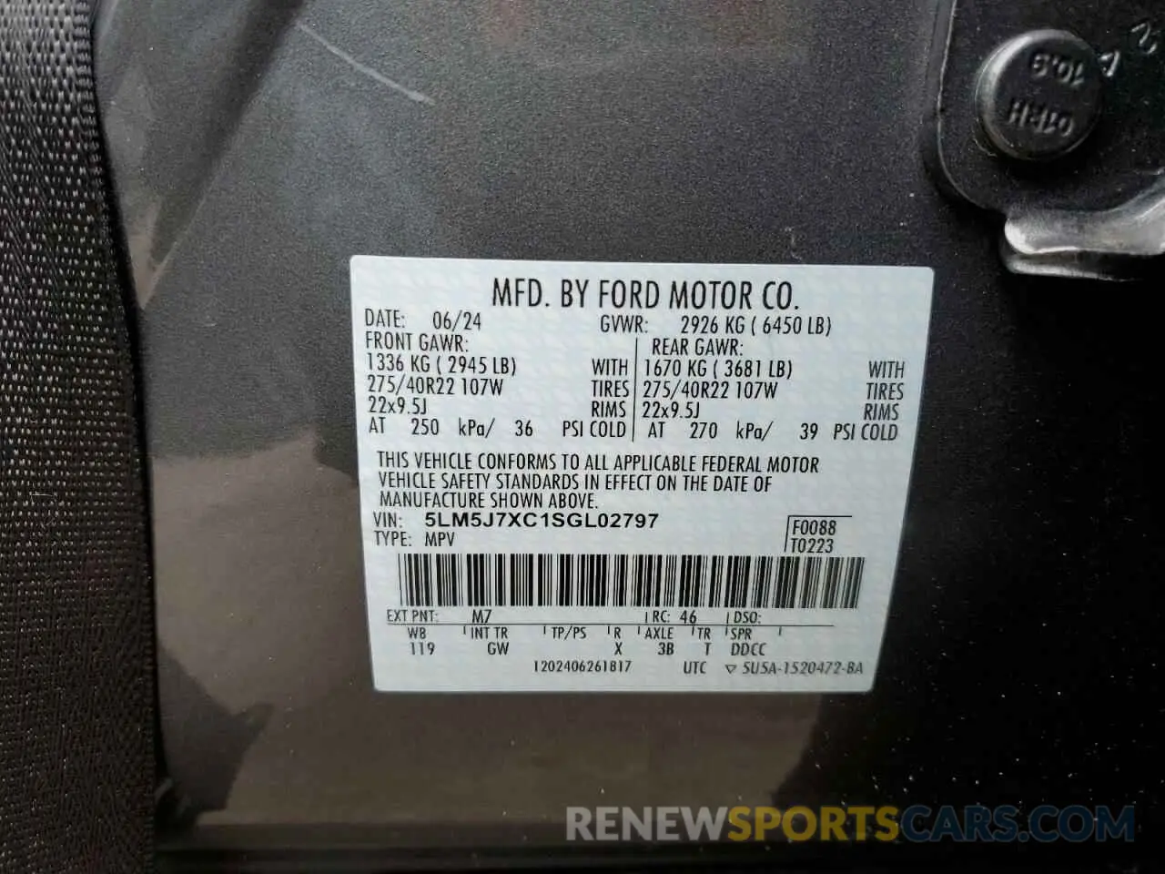 14 fotografías del automóvil dañado 5LM5J7XC1SGL02797 LINCOLN AVIATOR 2025