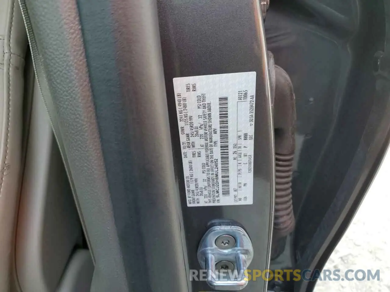 13 fotografías del automóvil dañado 5LMCJ2DH8MUL24052 LINCOLN CORSAIR 2021