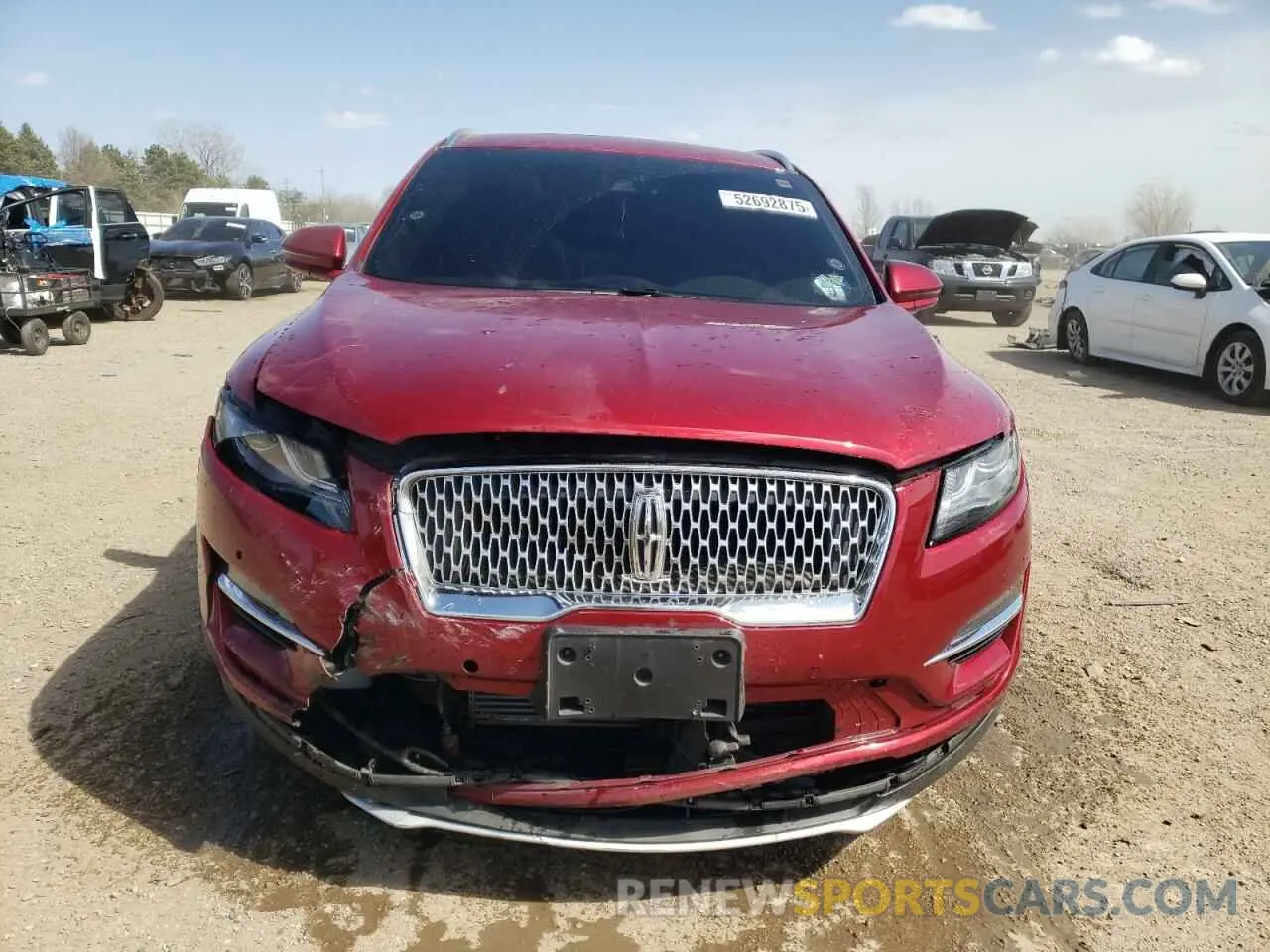 5 fotografías del automóvil dañado 5LMTJ3DH6KUL39670 LINCOLN MKC 2019