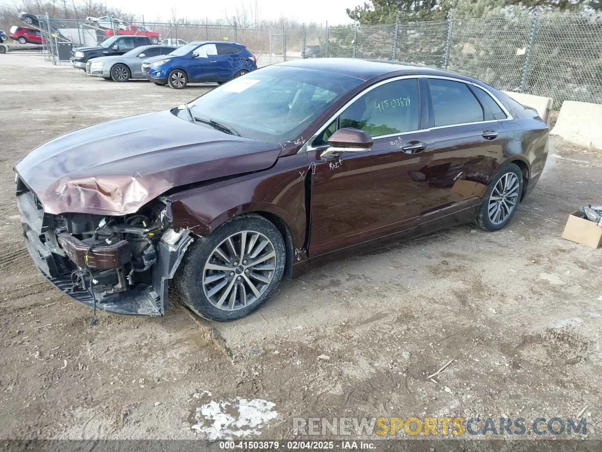 2 fotografías del automóvil dañado 3LN6L5B95KR605611 LINCOLN MKZ 2019