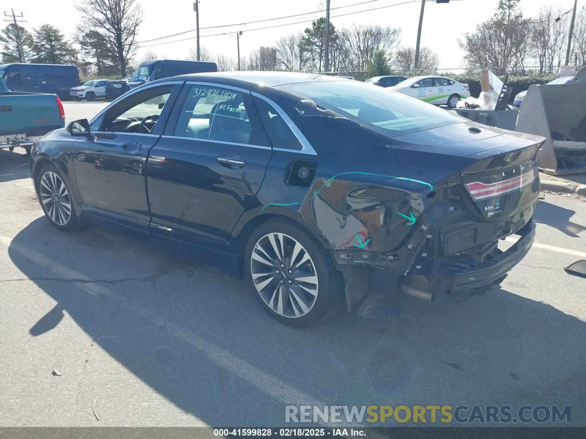 3 fotografías del automóvil dañado 3LN6L5E94KR610634 LINCOLN MKZ 2019
