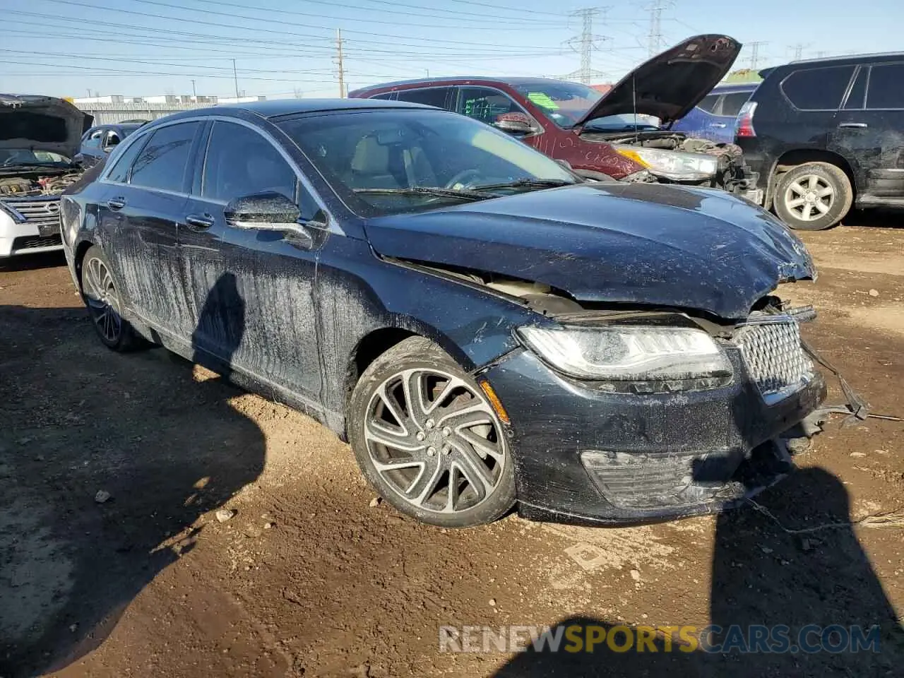 4 fotografías del automóvil dañado 3LN6L5F94LR621228 LINCOLN MKZ 2020