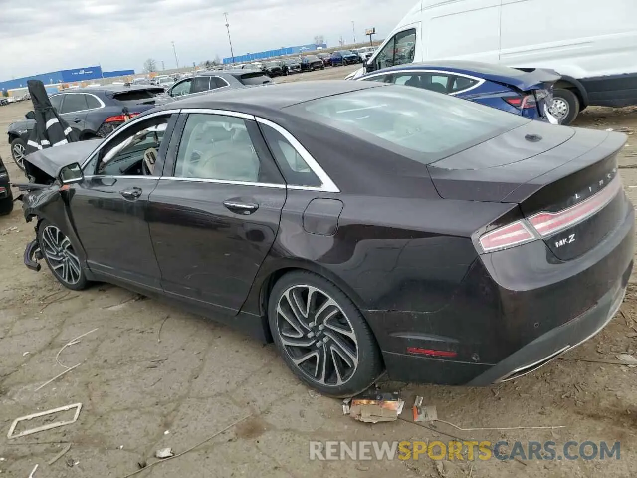 2 fotografías del automóvil dañado 3LN6L5F95LR609041 LINCOLN MKZ 2020