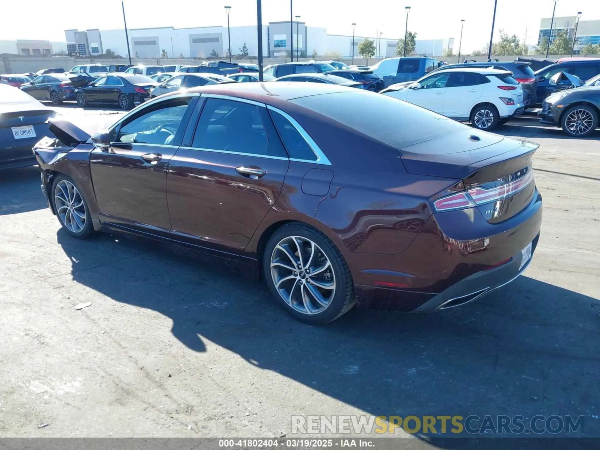 3 fotografías del automóvil dañado 3LN6L5LU4KR621656 LINCOLN MKZ HYBRID 2019