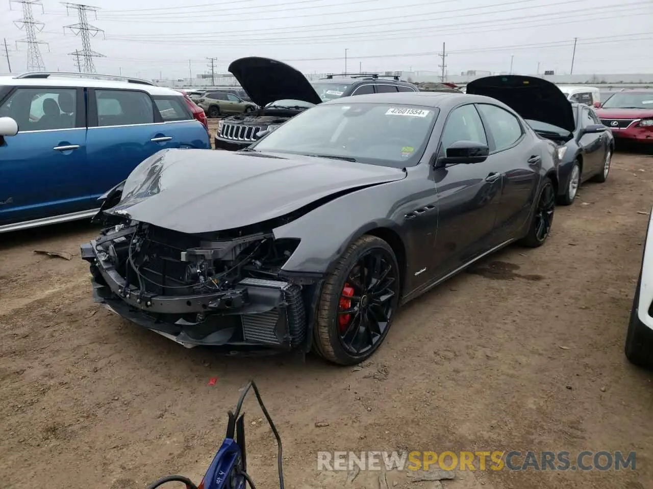 1 fotografías del automóvil dañado ZAM57YTS4M1360431 MASERATI ALL MODELS 2021