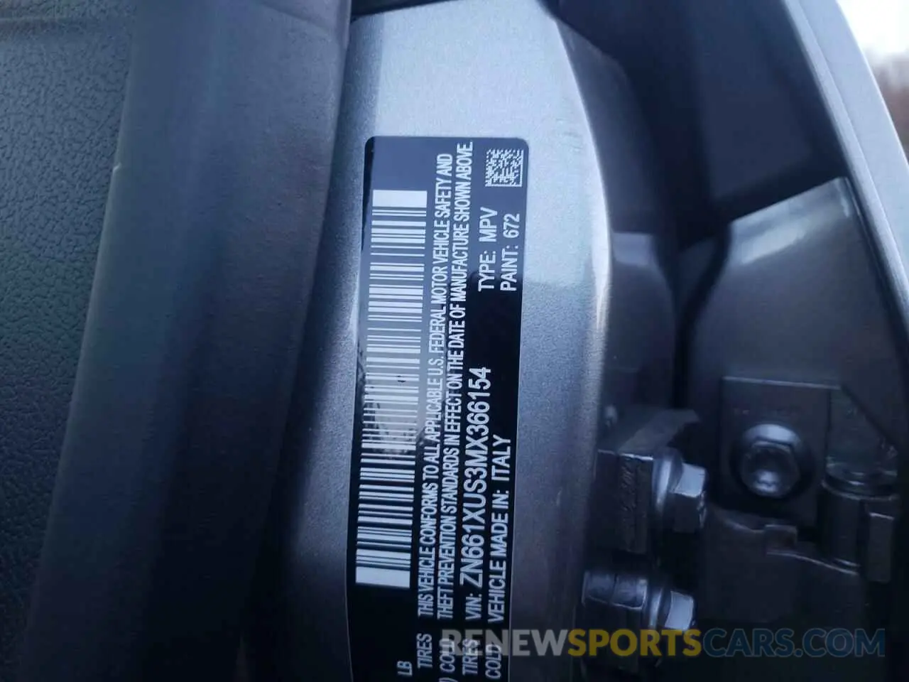 10 fotografías del automóvil dañado ZN661XUS3MX366154 MASERATI ALL MODELS 2021