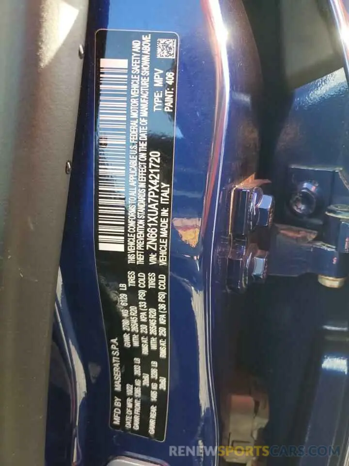13 fotografías del automóvil dañado ZN661XUA7PX421720 MASERATI ALL MODELS 2023