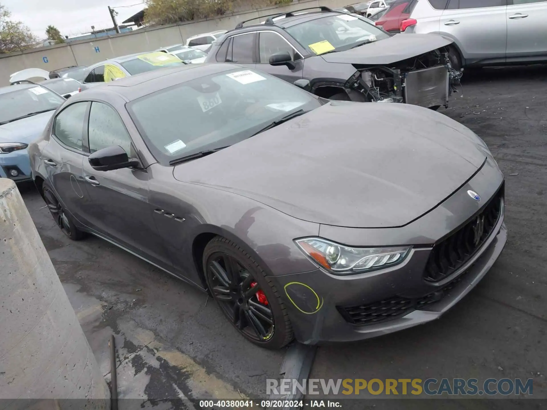 1 fotografías del automóvil dañado ZAM57YSAXK1334096 MASERATI GHIBLI 2019