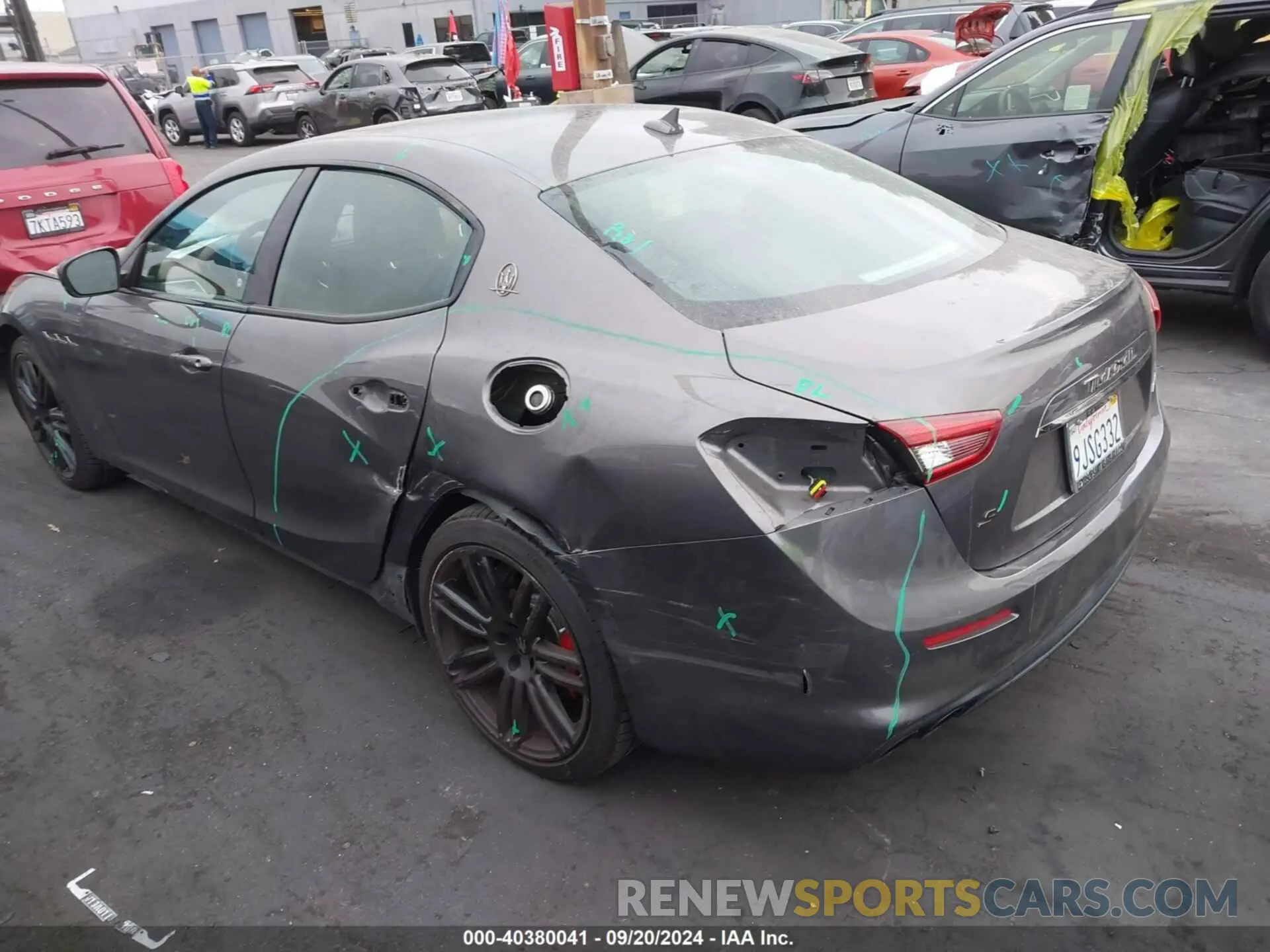 3 fotografías del automóvil dañado ZAM57YSAXK1334096 MASERATI GHIBLI 2019
