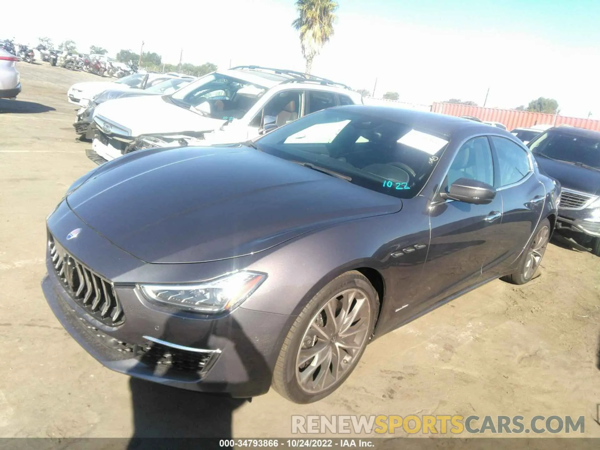 2 fotografías del automóvil dañado ZAM57YSL6K1338602 MASERATI GHIBLI 2019