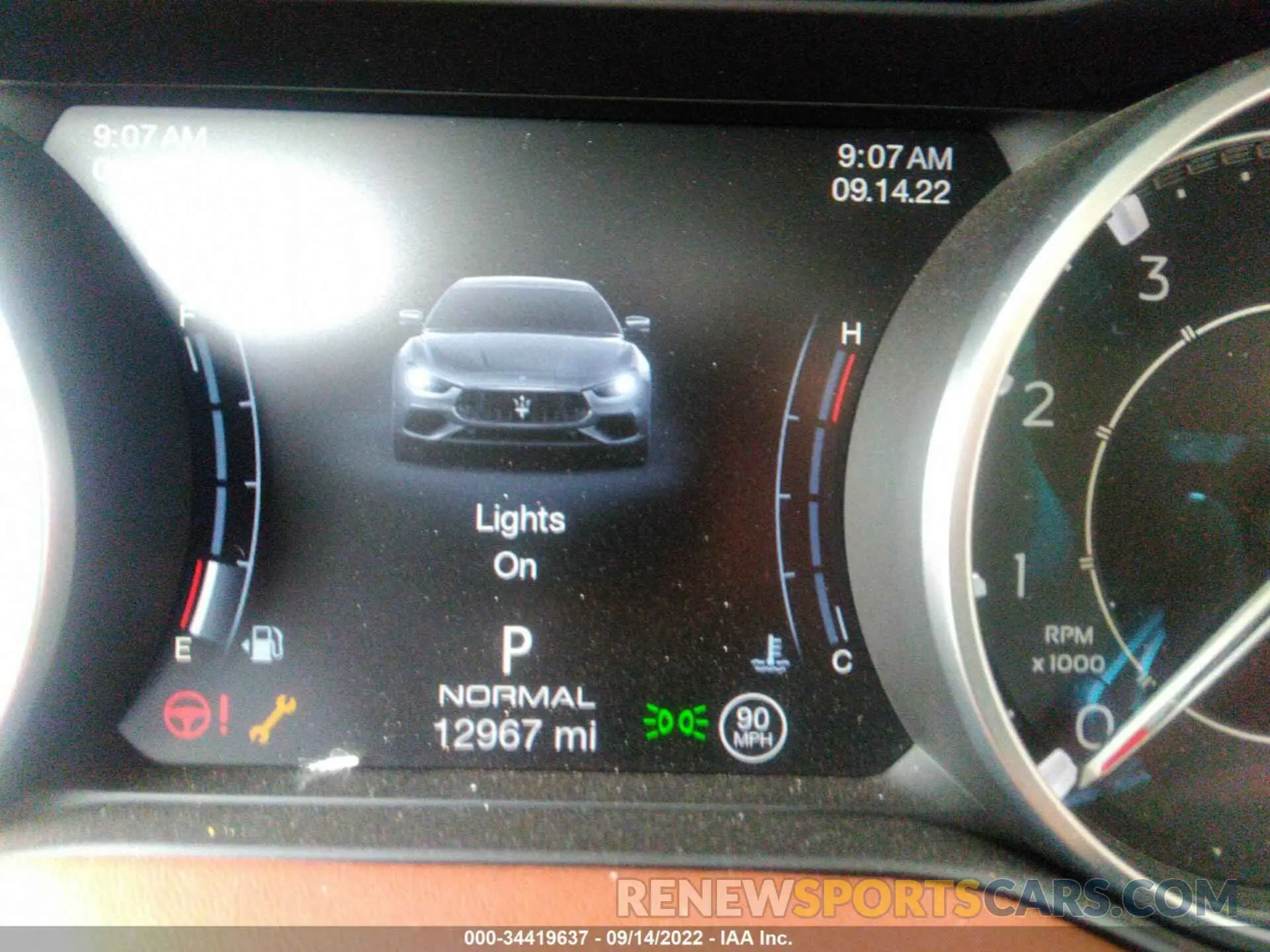 7 fotografías del automóvil dañado ZAM57YTLXM1357686 MASERATI GHIBLI 2021