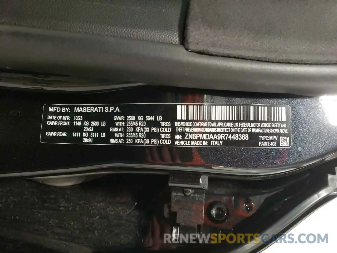 13 fotografías del automóvil dañado ZN6PMDAA9R7448368 MASERATI GRECALE GT 2024