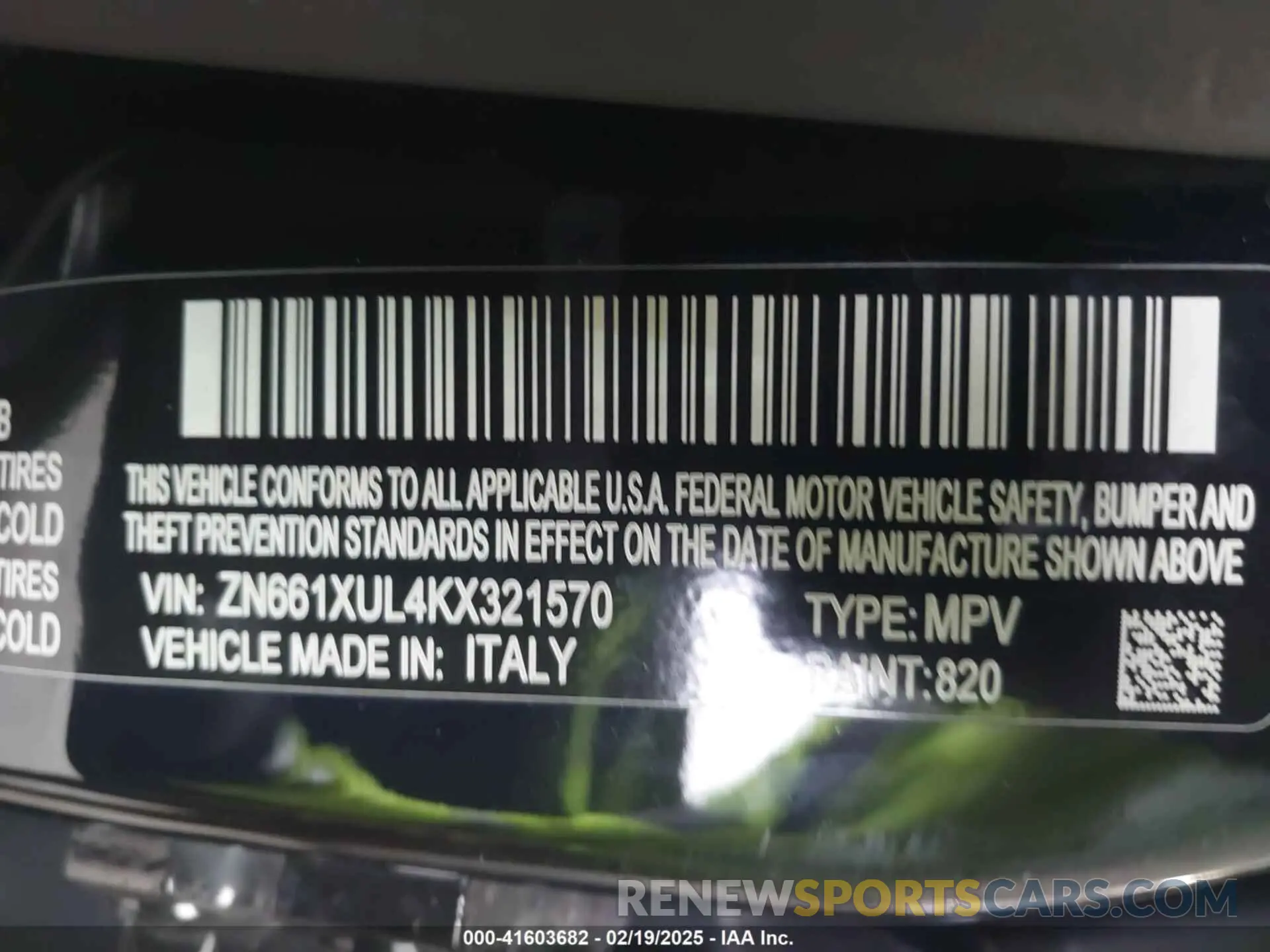 9 fotografías del automóvil dañado ZN661XUL4KX321570 MASERATI LEVANTE 2019