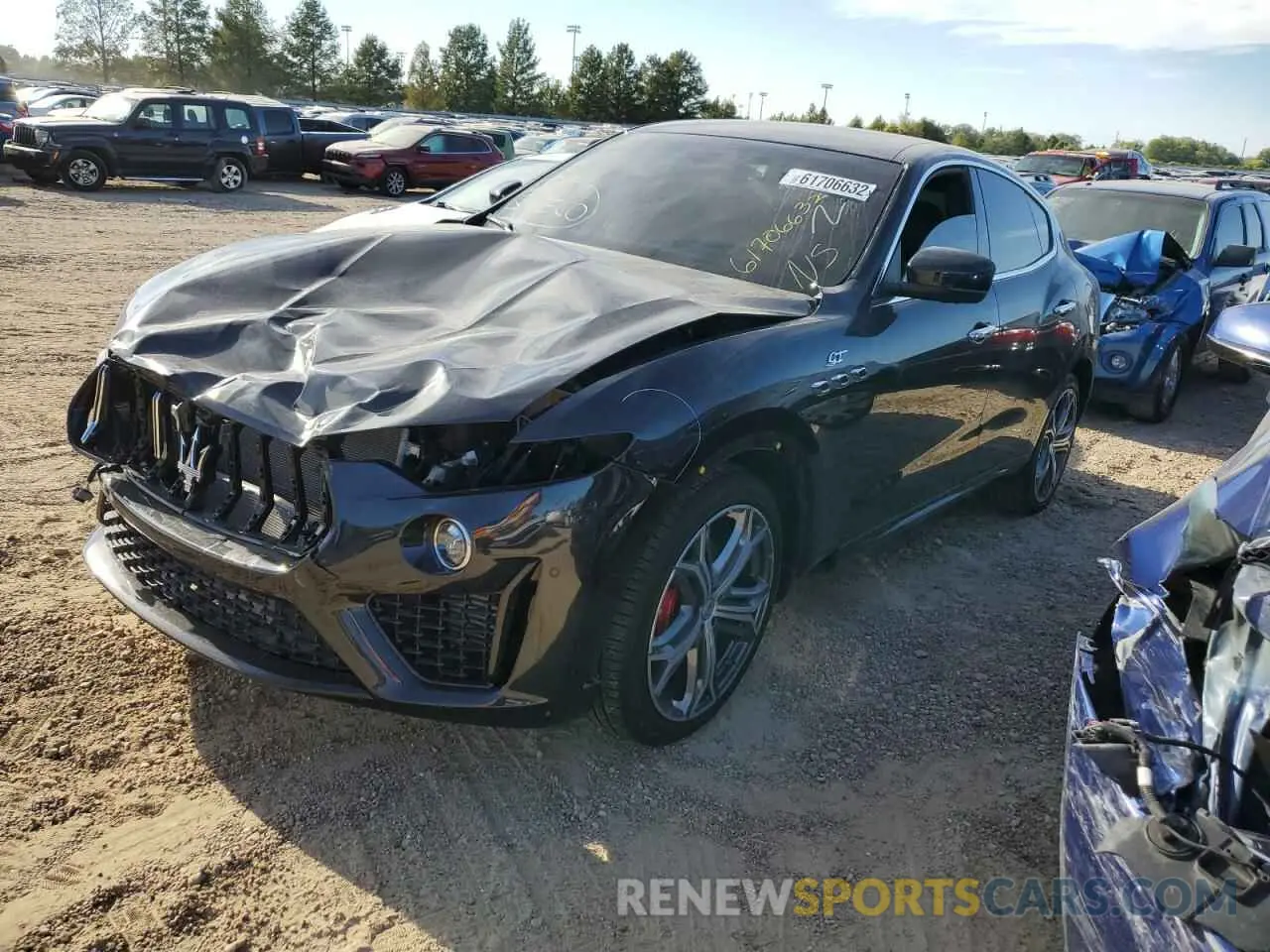 2 fotografías del automóvil dañado ZN661XUA7NX389199 MASERATI LEVANTE BA 2022