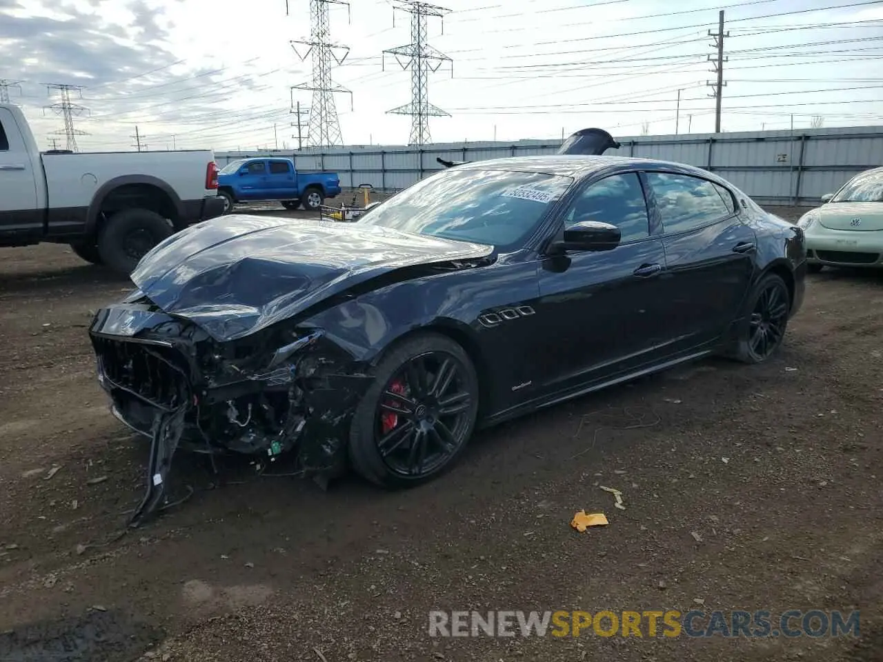 1 fotografías del automóvil dañado ZAM56YRS6M1370002 MASERATI QUATTROPOR 2021