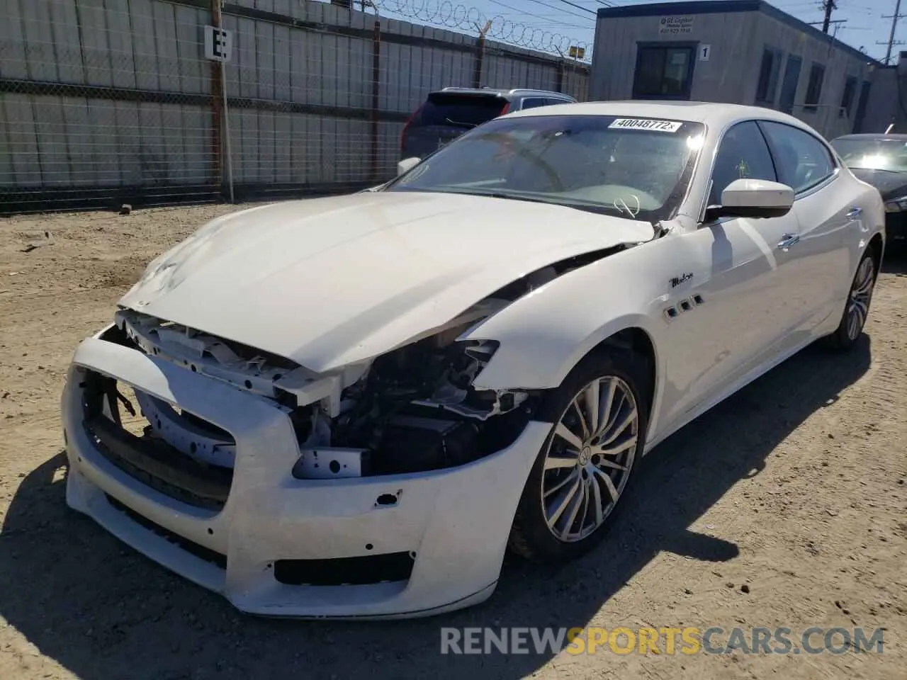 2 fotografías del automóvil dañado ZAM56YPM1N1388428 MASERATI QUATTROPOR 2022