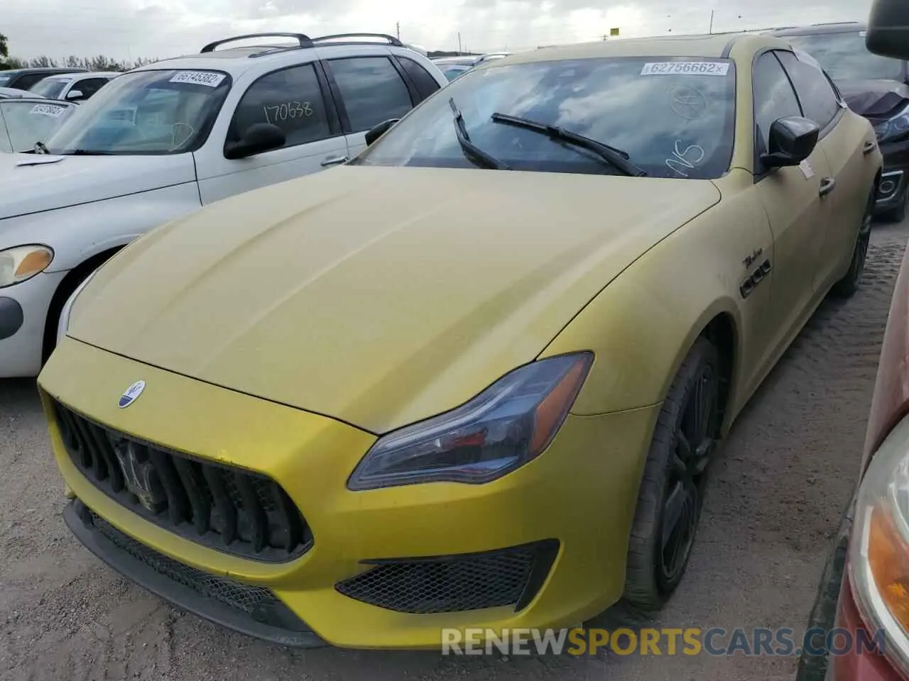 2 fotografías del automóvil dañado ZAM56YPM7N1391060 MASERATI QUATTROPOR 2022