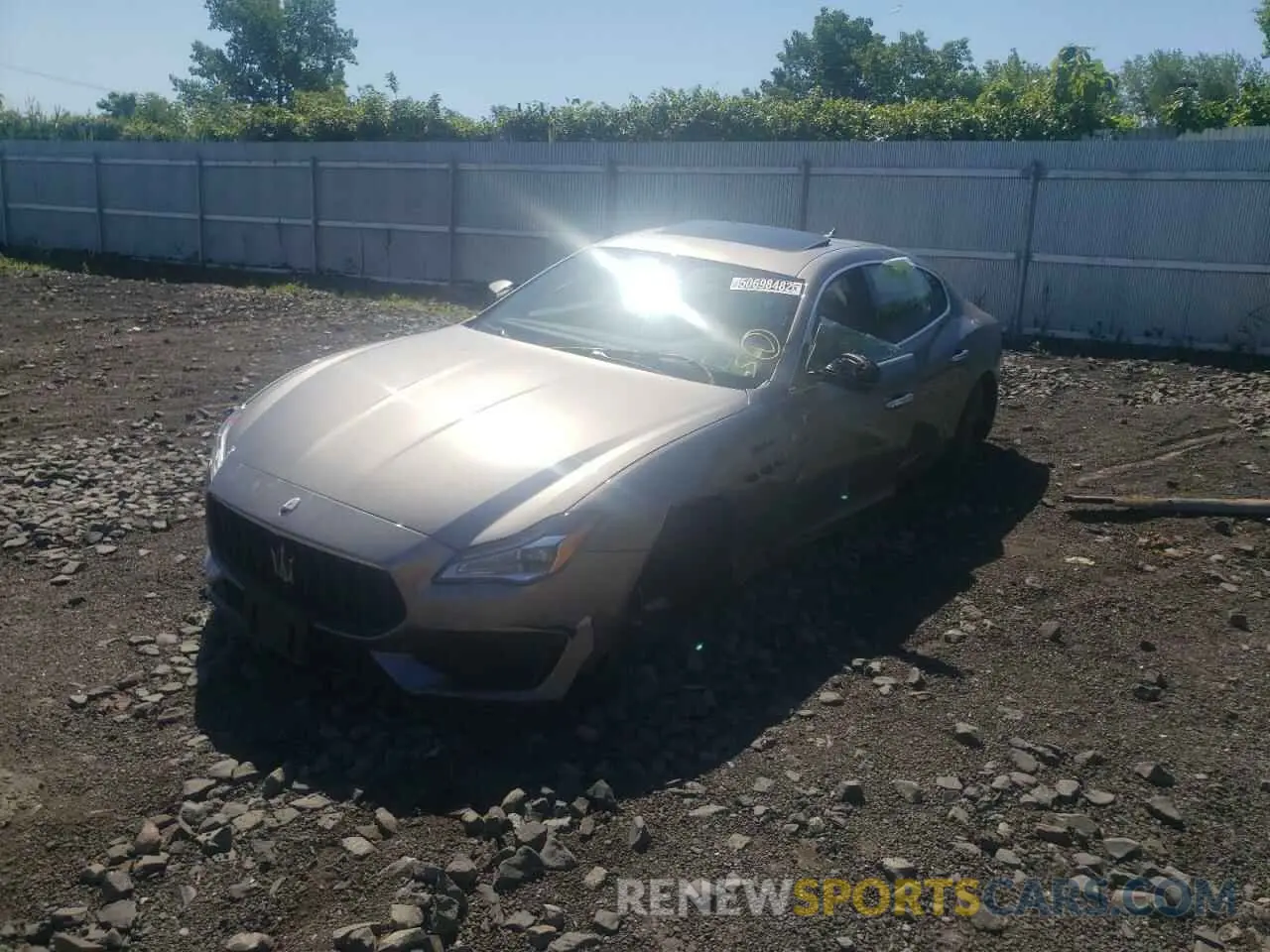 2 fotografías del automóvil dañado ZAM56YRM6N1388387 MASERATI QUATTROPOR 2022