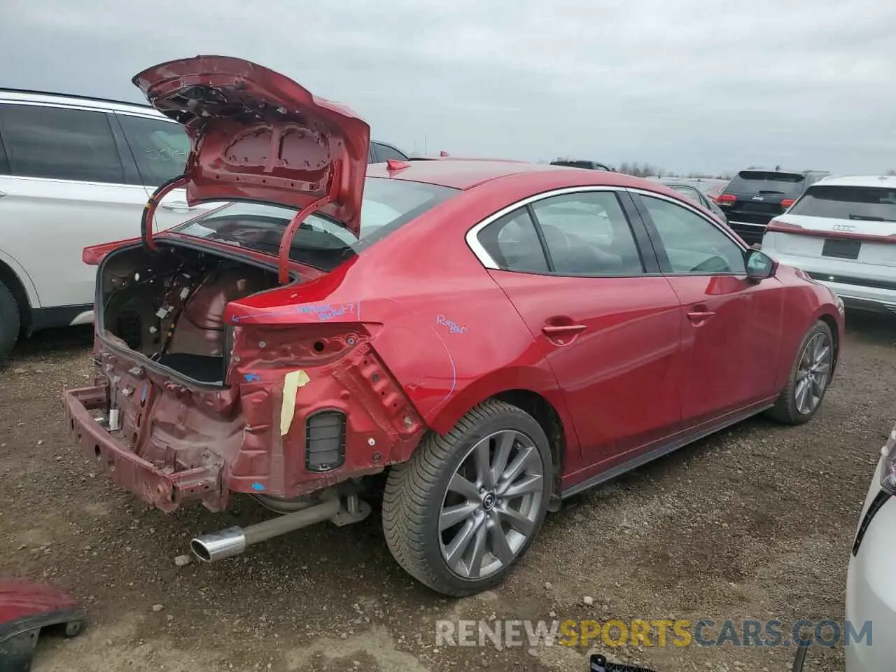 3 fotografías del automóvil dañado 3MZBPAEM6KM103409 MAZDA 3 2019