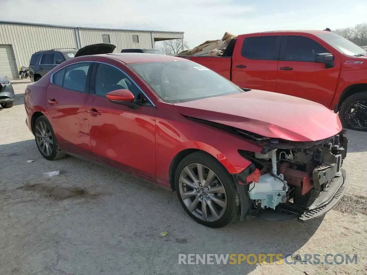 4 fotografías del automóvil dañado 3MZBPAEM6KM103443 MAZDA 3 2019