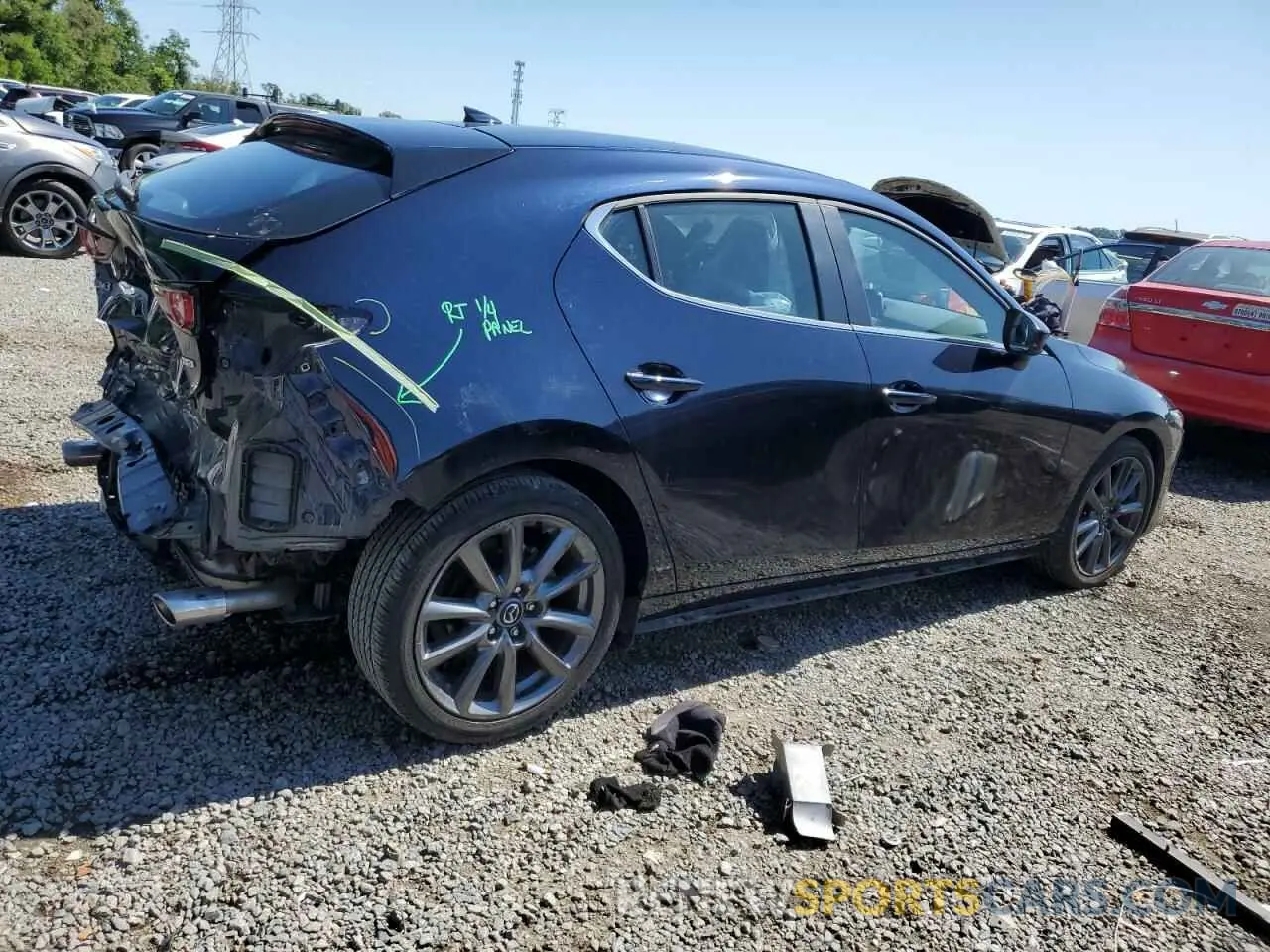 3 fotografías del automóvil dañado JM1BPAMMXL1160537 MAZDA 3 2020