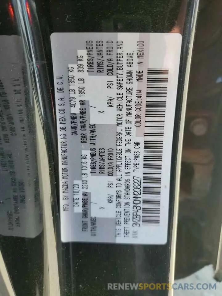 12 fotografías del automóvil dañado 3MZBPABM0MM208227 MAZDA 3 2021