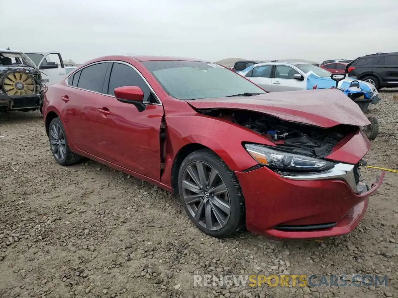 4 fotografías del automóvil dañado JM1GL1TYXK1502217 MAZDA 6 2019