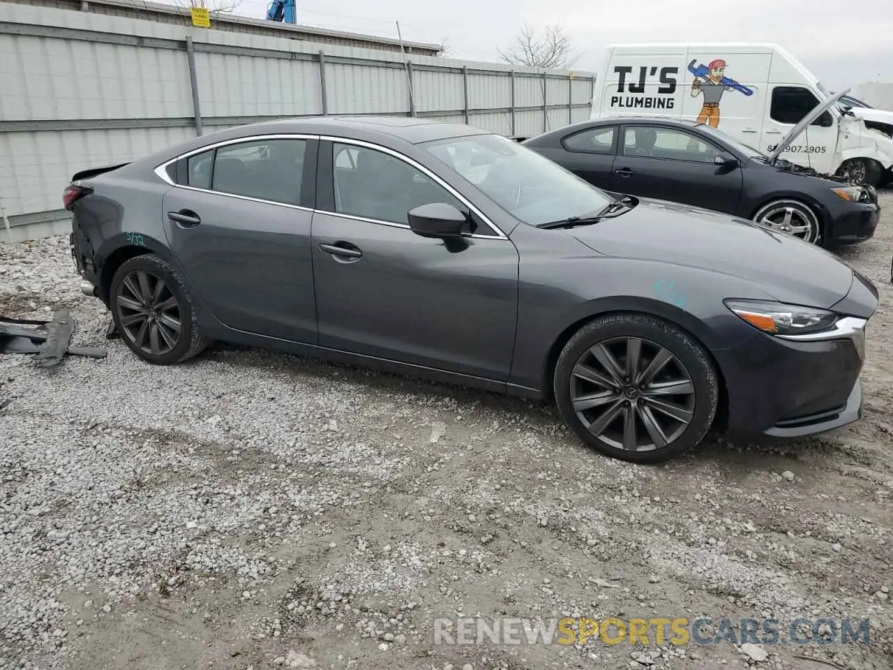 4 fotografías del automóvil dañado JM1GL1VM0K1510045 MAZDA 6 2019