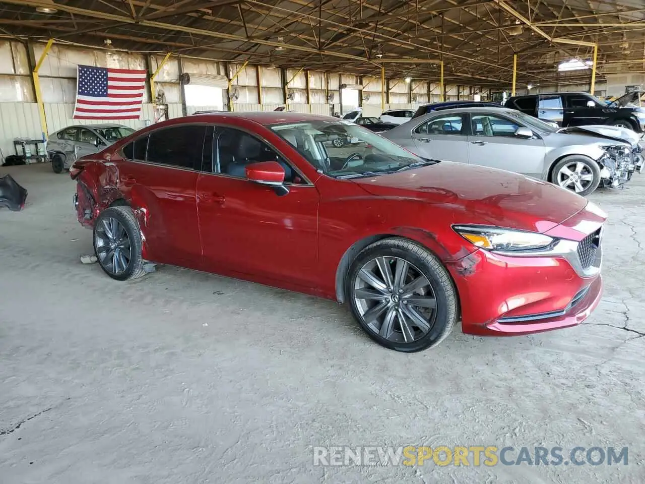 4 fotografías del automóvil dañado JM1GL1VM7K1507336 MAZDA 6 2019