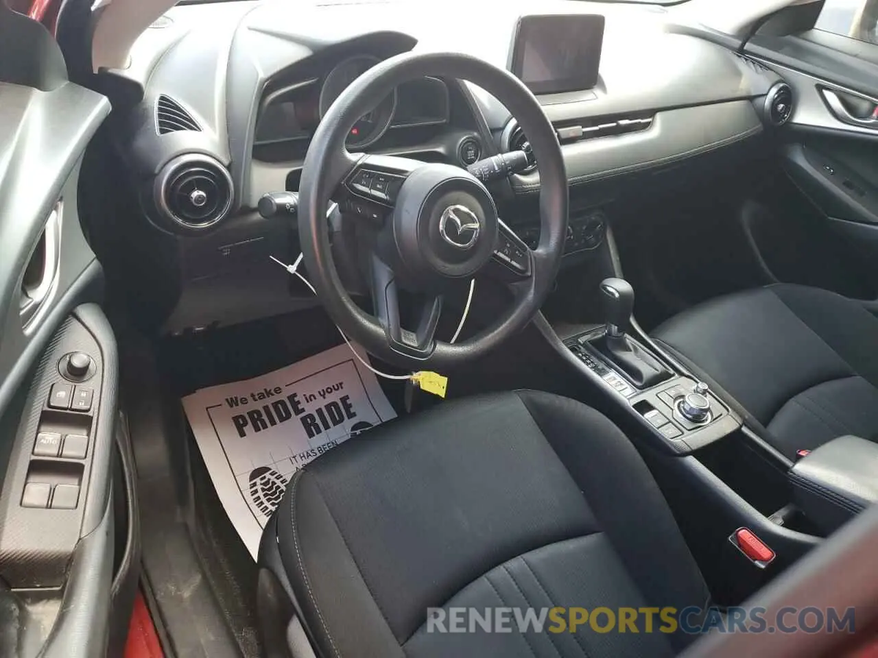 8 fotografías del automóvil dañado JM1DKDB79K1451664 MAZDA CX-3 2019