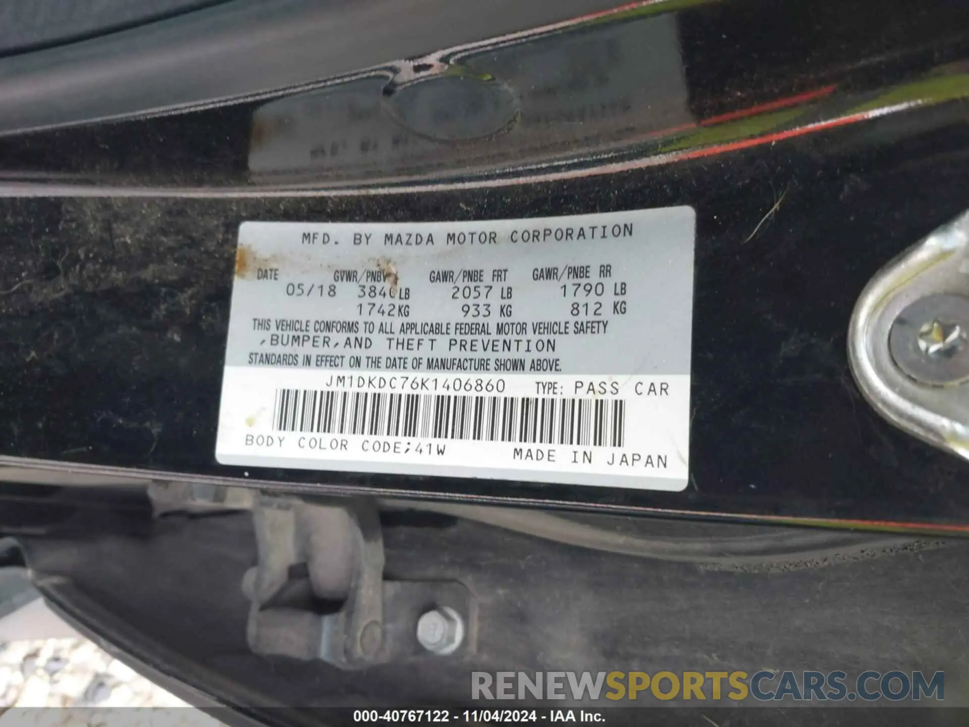 9 fotografías del automóvil dañado JM1DKDC76K1406860 MAZDA CX-3 2019