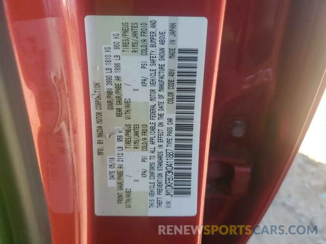 12 fotografías del automóvil dañado JM1DKFB73K0411887 MAZDA CX-3 2019