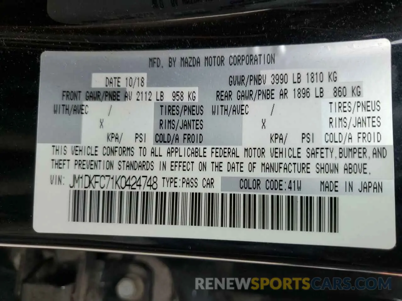 14 fotografías del automóvil dañado JM1DKFC71K0424748 MAZDA CX-3 2019