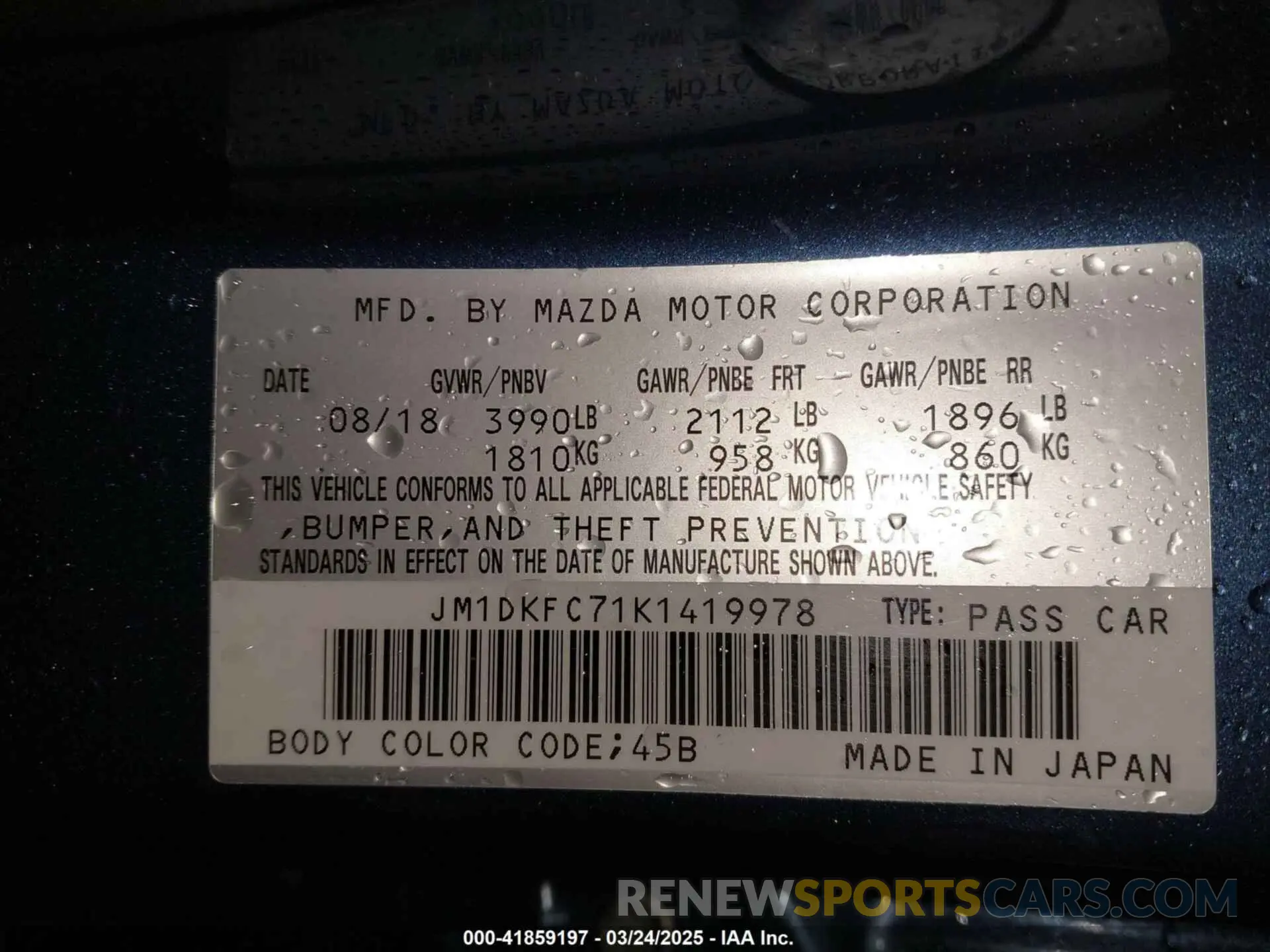 9 fotografías del automóvil dañado JM1DKFC71K1419978 MAZDA CX-3 2019