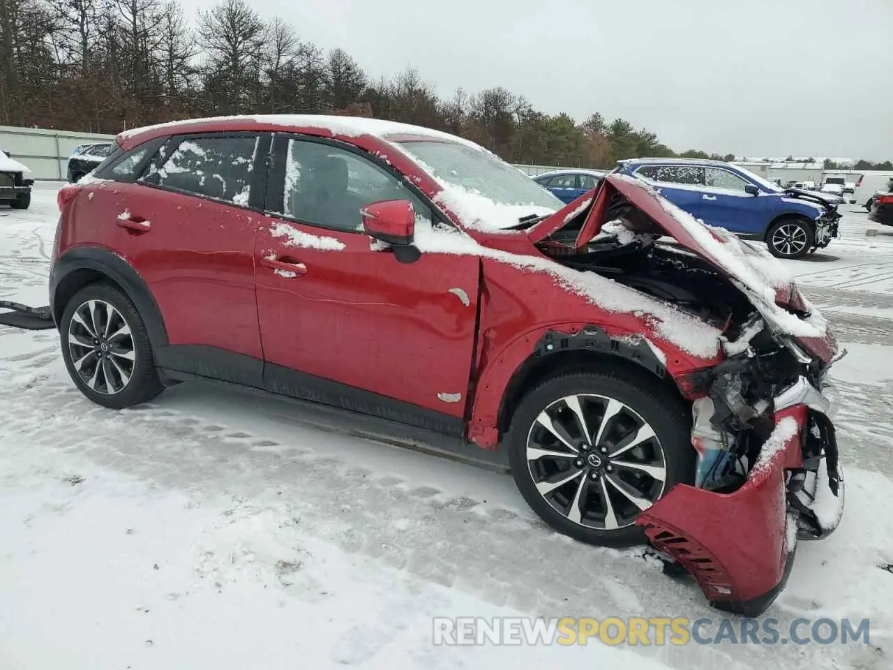 4 fotografías del automóvil dañado JM1DKFC74K0439146 MAZDA CX-3 2019