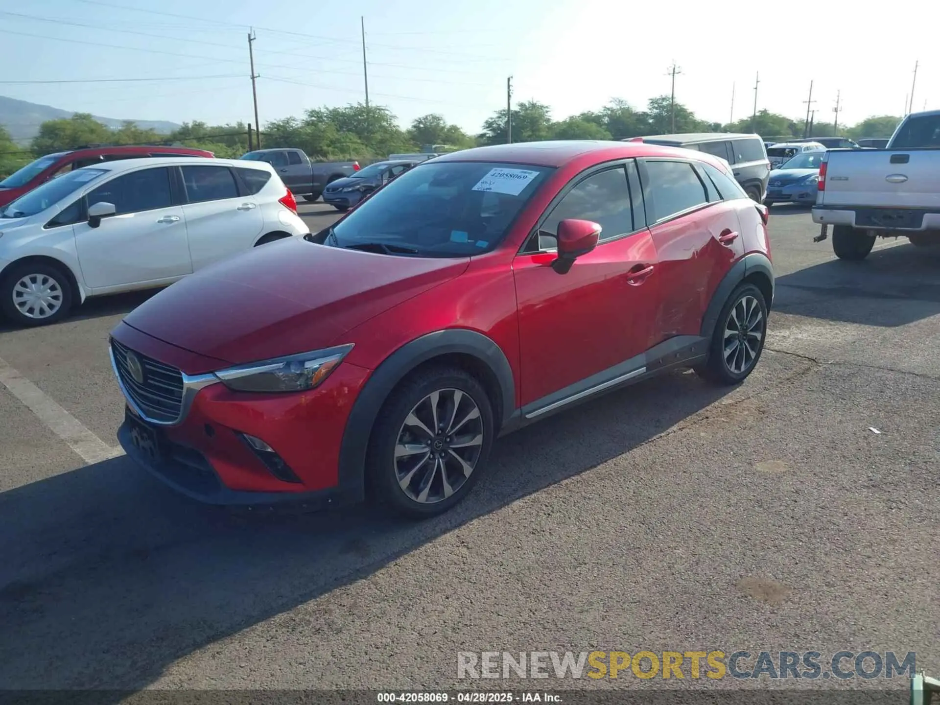 2 fotografías del automóvil dañado JM1DKFD71K0427650 MAZDA CX-3 2019